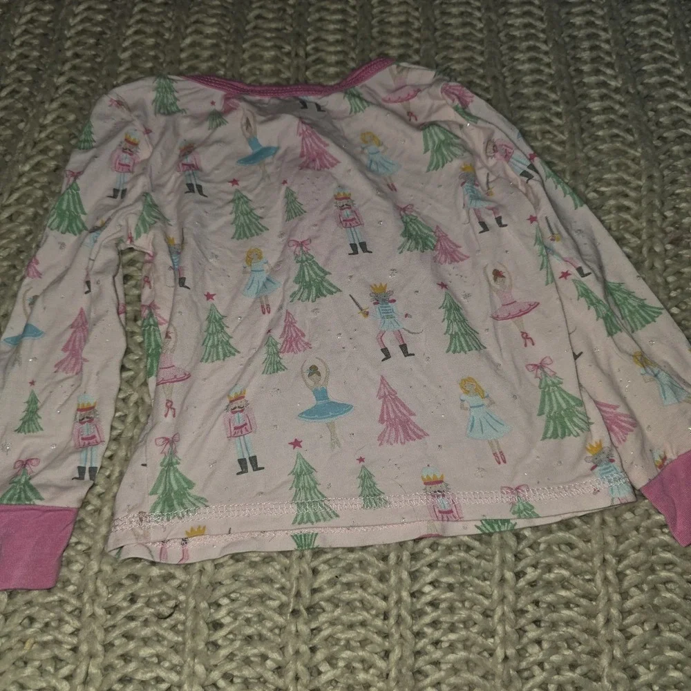 Mud Pie Kids Christmas Pajamas Pink Nutcracker Print Viscose Bamboo Set 12-18M
